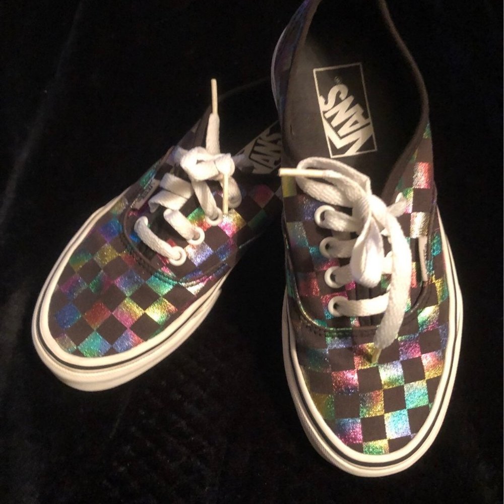 WOMEN'S VANS ASHER CHECKER SKATE SHOES size 5.5